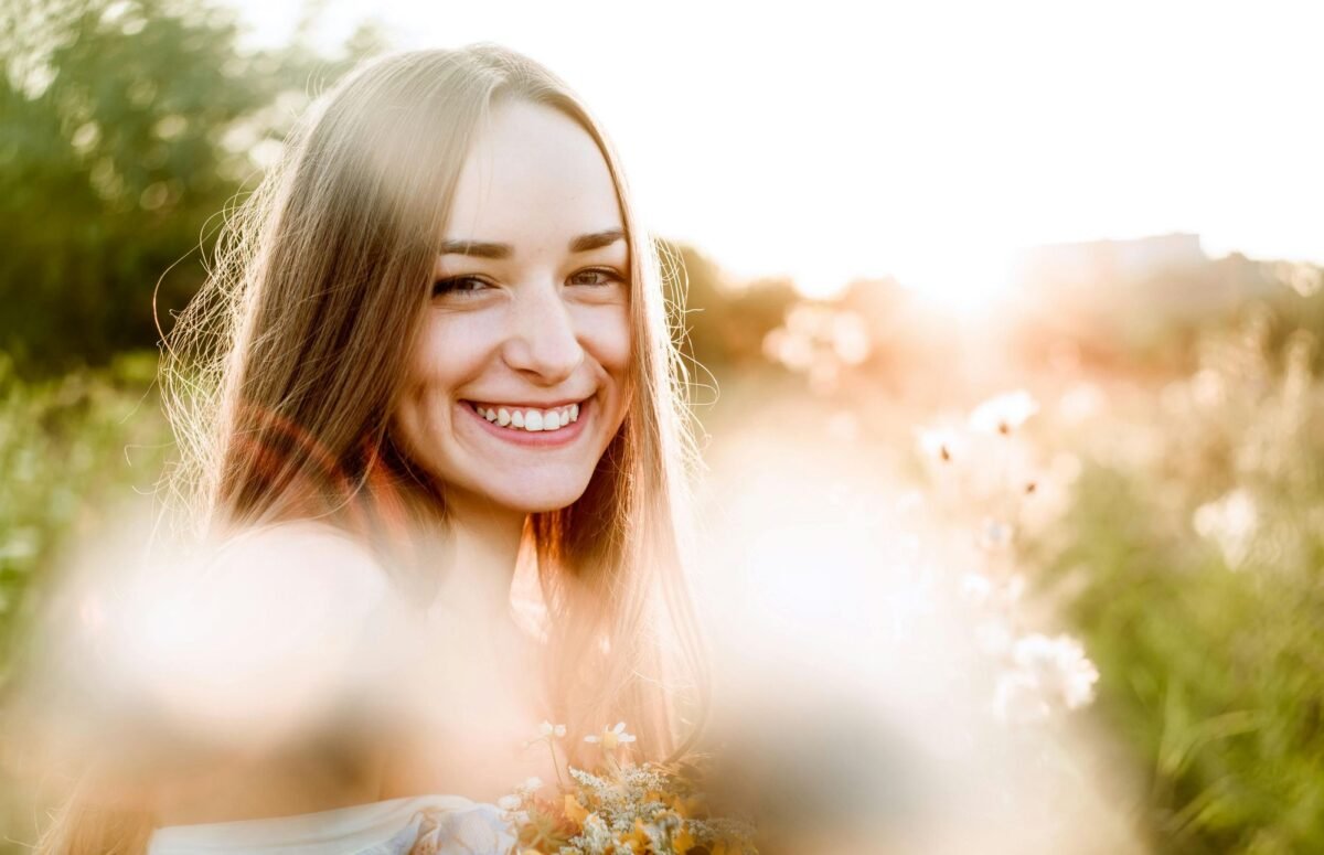 simple smiling woman