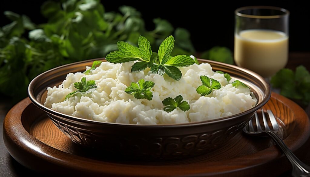 curd rice with mint