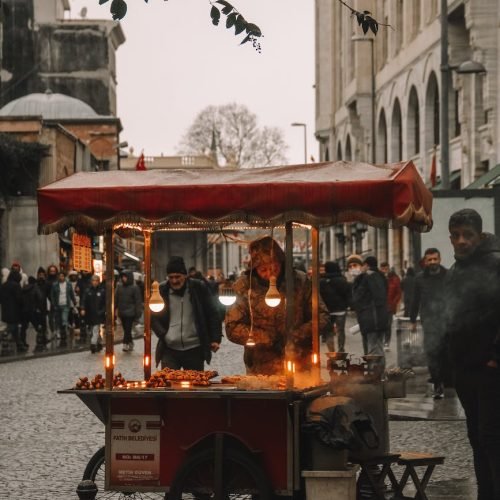 Photo by melikeobscura on <a href="https://www.pexels.com/photo/a-food-stand-in-a-city-15521598/" rel="nofollow">Pexels.com</a>